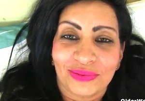 Dark-haired chick loves fingering and beyond