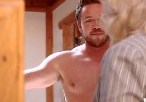 Red get-up slut takes his cock in the mouth