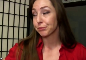 Slutty MILF doll with round bottom shows her skills on camera